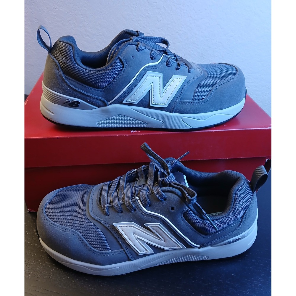 New Balance WUELEHM2 Womens Grey Composite Toe Slip Resistant Work Shoes Size 10